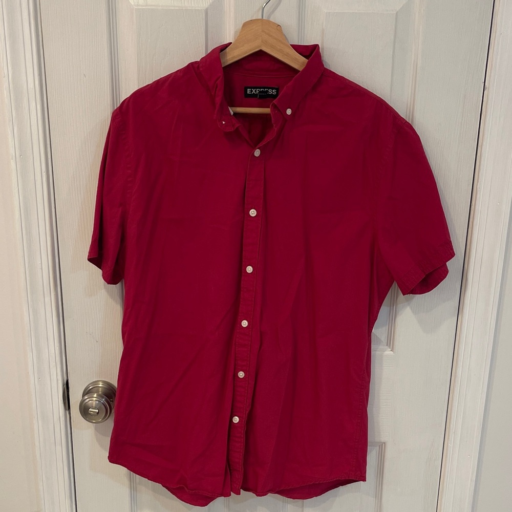 Express Men's Red Casual Shirt